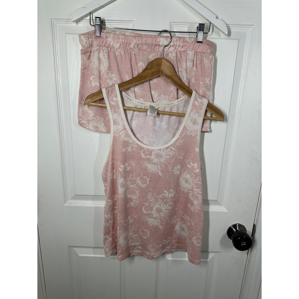Lucky Brand Pajama Set Womens S Floral‎ Tank Top Shorts Sleepwear 2pc Loungewear